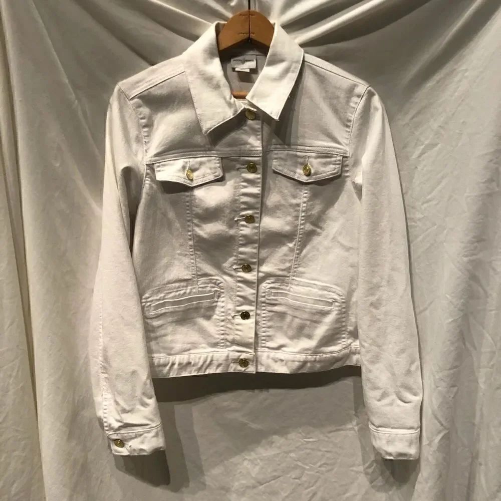 Jaclyn Smith Jean Jacket White Small